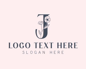 Letter J - Garden Floral Letter J logo design