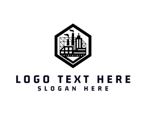 Urban - City Factory Construction logo design