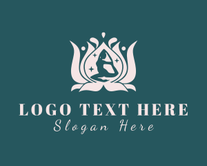 Spa - Yoga Exercise Lotus logo design