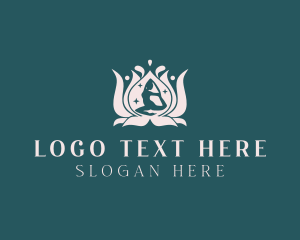 Organic - Yoga Exercise Lotus logo design