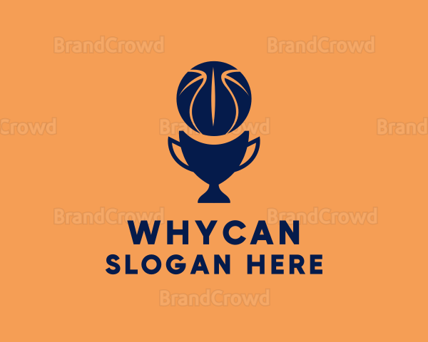 Simple Basketball Trophy Logo