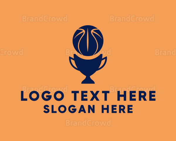 Simple Basketball Trophy Logo