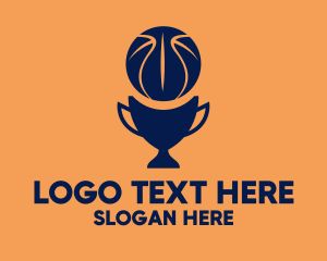 Games - Simple Basketball Trophy logo design