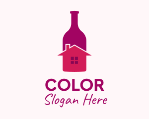 House Wine Bottle Logo