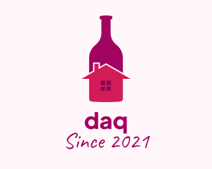 Pub - House Wine Bottle logo design