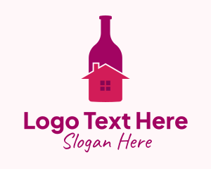 House Wine Bottle Logo