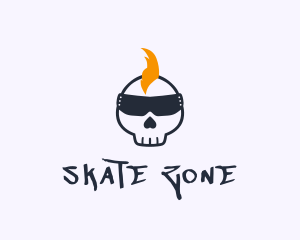 Rocker Punk Skull logo design