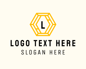 Internet - Startup Hexagon Business logo design