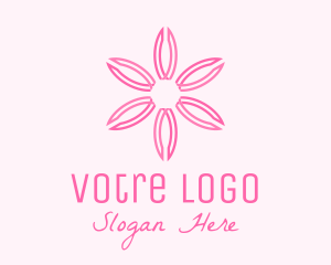 Floristry - Minimalist Pink Sakura logo design