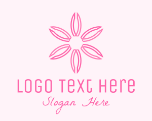 Floristry - Minimalist Pink Sakura logo design