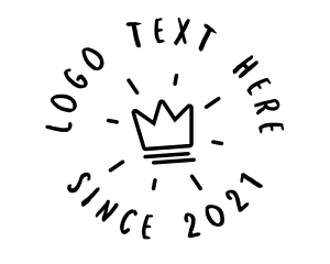 Rapper - Hand Drawn Crown logo design