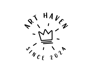 Hand Drawn Crown logo design