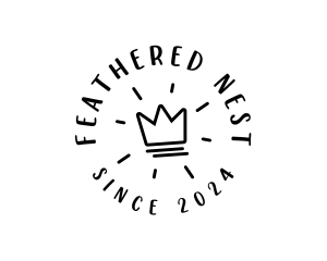 Hand Drawn Crown logo design