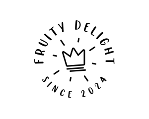 Hand Drawn Crown logo design