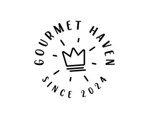 Hand Drawn Crown logo design