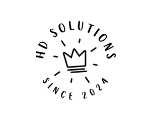 Hand Drawn Crown logo design