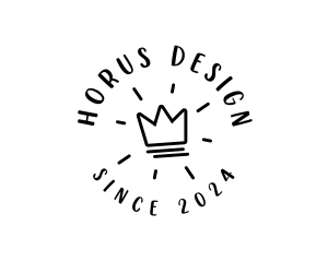 Hand Drawn Crown logo design