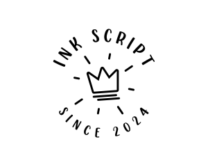 Hand Drawn Crown logo design