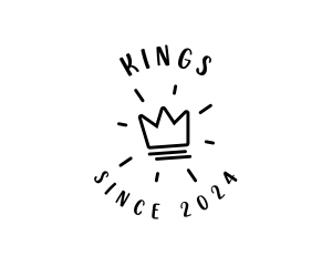 Hand Drawn Crown logo design