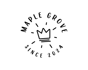 Hand Drawn Crown logo design