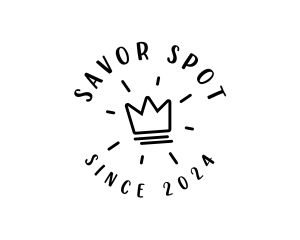 Hand Drawn Crown logo design