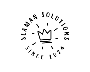 Hand Drawn Crown logo design