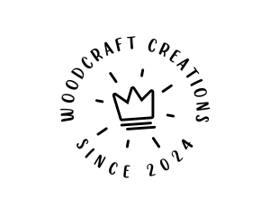 Hand Drawn Crown logo design