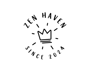 Hand Drawn Crown logo design