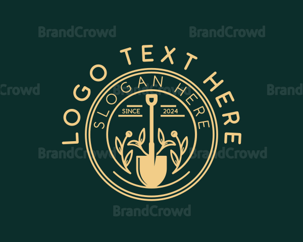 Landscaping Garden Shovel Logo