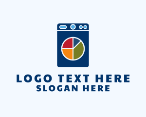 Washing Machine - Laundry Pie Chart logo design