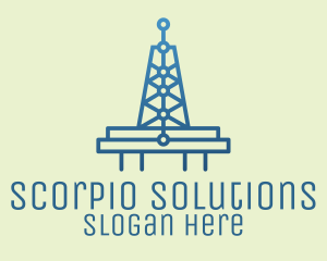 Blue Signal Tower logo design