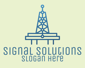 Signal - Blue Signal Tower logo design