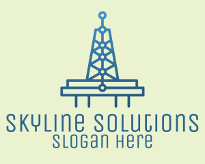 Blue Signal Tower logo design