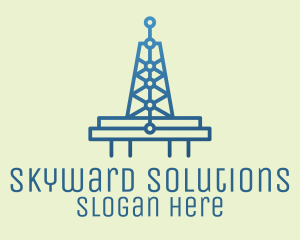 Blue Signal Tower logo design