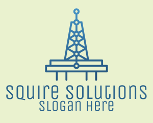 Blue Signal Tower logo design