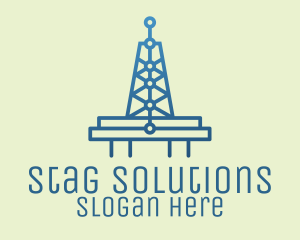 Blue Signal Tower logo design