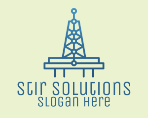 Blue Signal Tower logo design