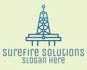 Blue Signal Tower logo design