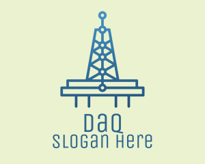 Data Center - Blue Signal Tower logo design