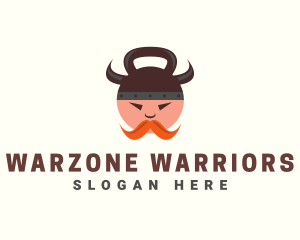 Norse Kettlebell Warrior logo design