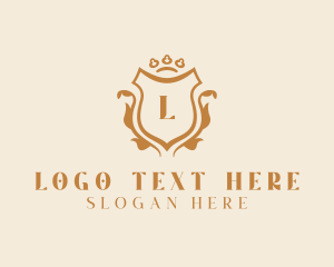 Golden - Elegant Luxury Shield Ornate logo design