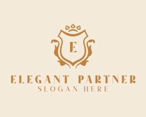 Elegant Luxury Shield Ornate logo design