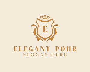 Elegant Luxury Shield Ornate logo design