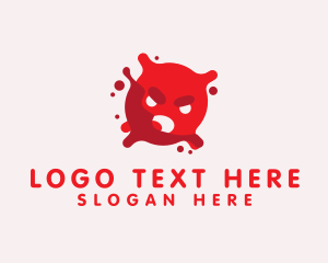 Pathogen - Angry Germ Virus logo design