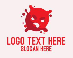 Global Pandemic - Red Angry Virus Mascot logo design