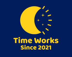 Time - Starry Moon Time logo design