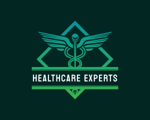 Caduceus Hospital Healthcare logo design