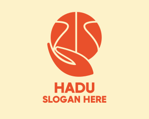 Ball - Basketball Player Hand logo design