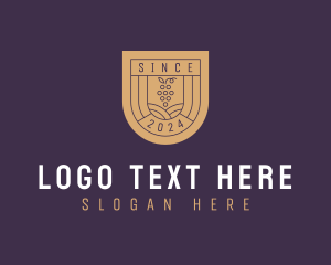 Vineyard - Grape Wine Vineyard logo design