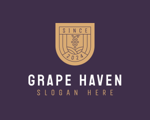 Vineyard - Grape Wine Vineyard logo design